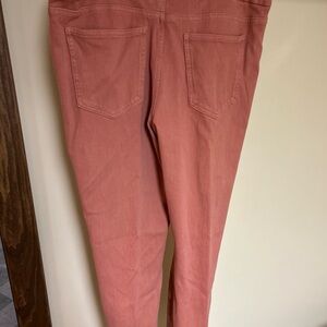 Coldwater Creek Women’s Pull on Cotton Jeans copper color and slim leg size 12
